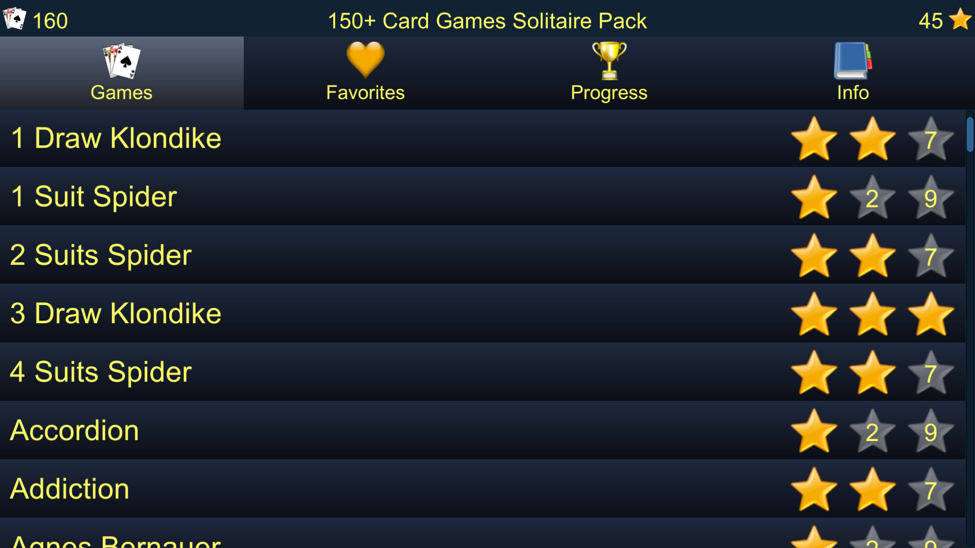 150+ Card Games Solitaire Pack Steam CD Key 0.63 usd