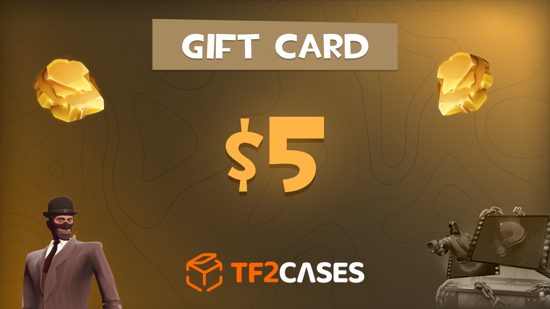 TF2CASES.com $5 Gift Card 5.65 usd