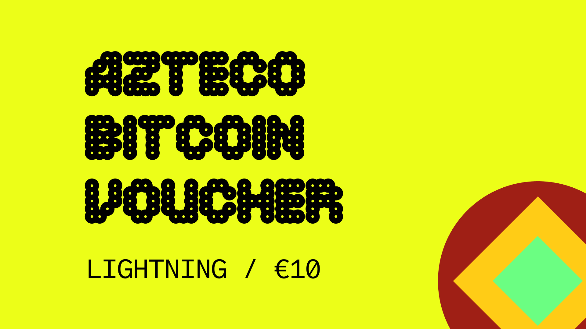 Azteco Bitcoin Lighting €10 Voucher 11.3 usd