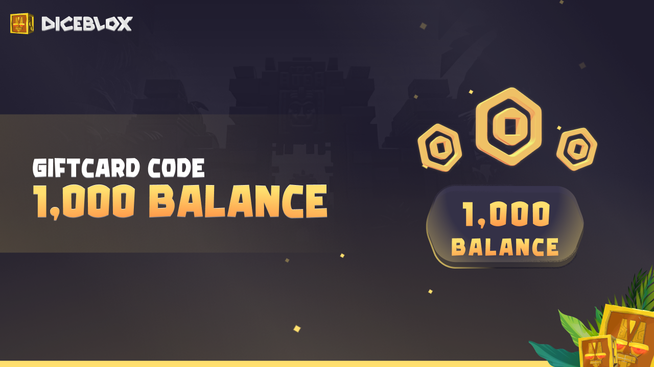 Diceblox 1.000 Balance Gift Card 3.16 usd