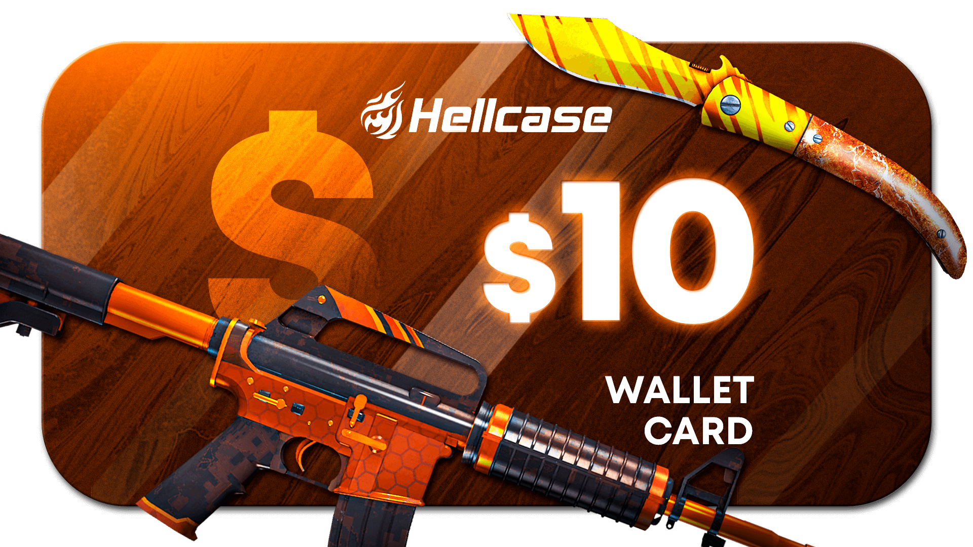 Hellcase.com 10 USD Wallet Card Code 10.94 usd