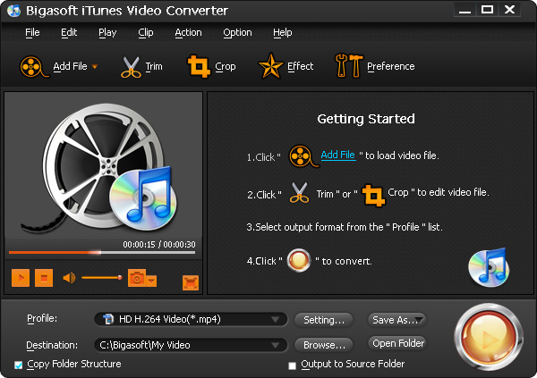 Bigasoft iTunes Video Converter PC CD Key 5.03 usd