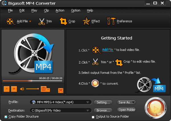 Bigasoft MP4 Converter PC CD Key 5.03 usd