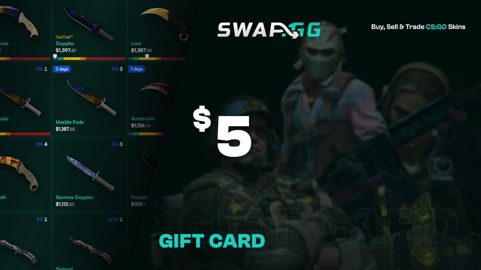Swap.gg $5 Gift Card 3.97 usd